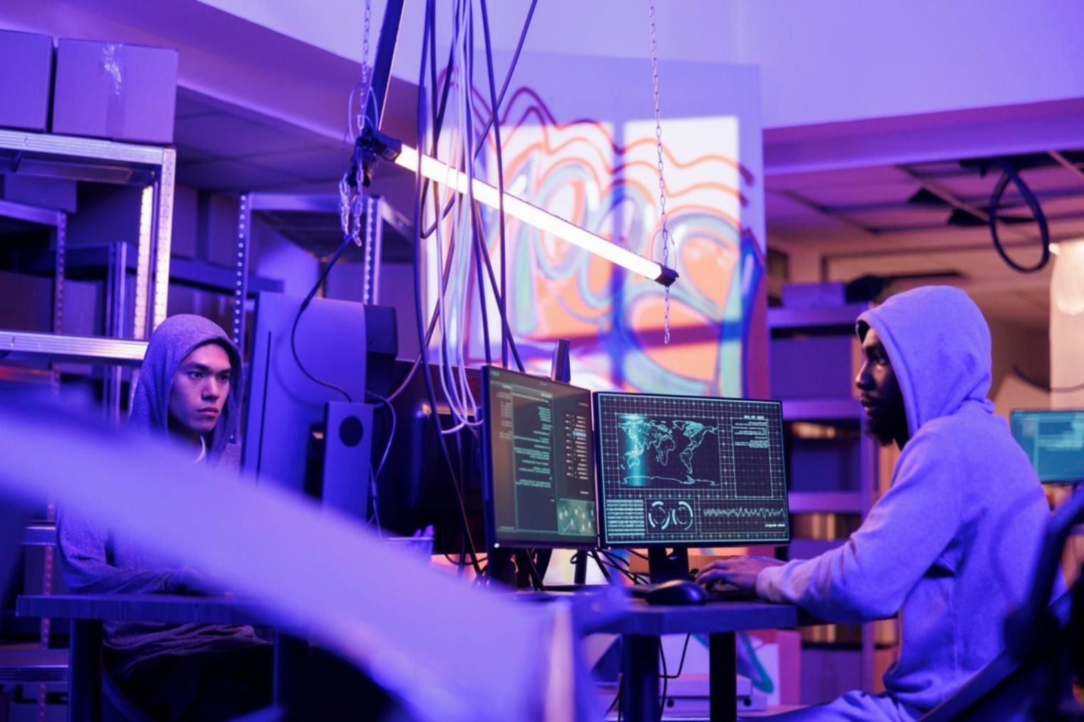 Developers werken samen aan code op laptops